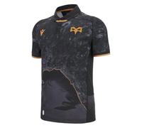 Macron Ospreys Rugby 2025/26 Mens Home Rugby Shirt Black (UK, Alpha, L, Regular, Regular)