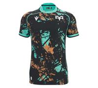 Macron Ospreys Rugby 2025/26 Mens Training Rugby Shirt (UK, Alpha, 3XL, Regular, Regular, Black)