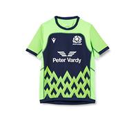 Macron scotland rugby 2021/22 junior neon green 'mountains' training shirt