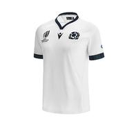 Scotland RWC 2023 Away Replica Rugby Shirt Men's White Polyester Made By: Macron