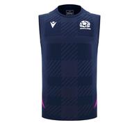 Macron Scotland SRU 2025/26 Mens Poly Training Vest (UK, Alpha, L, Regular, Regular, Blue)
