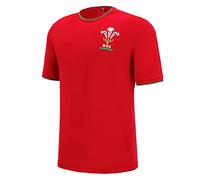 Macron Unisex Wru Merch Ca Groc Poly T-shirt Red Jr T Shirt, Red, XL