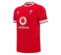 Macron Wales 24/25 Authentic Home Rugby Shirt Mens 2XL Red/White