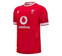 Macron Wales 24 25 Home SS Poly Replica Shirt Red