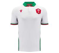 Macron Wales WRU 2024/25 Adults Six Nations Away Cotton Rugby Shirt (UK, Alpha, XL, Regular, Regular, White)