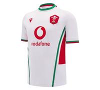 Macron Wales WRU 2024/25 Adults Six Nations Away Rugby Shirt (UK, Alpha, 3XL, Regular, Regular, White)