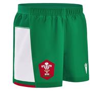 Macron Wales WRU 2024/25 Adults Six Nations Away Rugby Shorts (UK, Alpha, XL, Regular, Regular, Green)