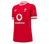 Wales WRU Home Replica Rugby Shirt (Womens) 2024-2025 Women's Red Polyester Azerbaijan Made By: Macron
