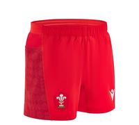 Macron Wales WRU 2025/26 Kids Home Rugby Shorts (UK, Age, 12 Years, Regular, RED)