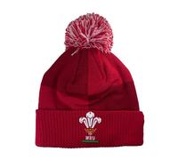 Macron Wales WRU 2025/26 Pom Pom Beanie Red