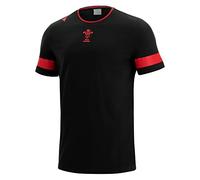 Macron welsh rugby 2021/22 black leisure t-shirt