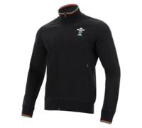 Macron Welsh Rugby Full Zip, Black, Mens