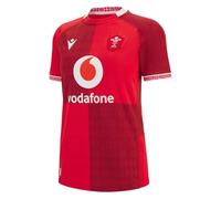 Macron Womens Wales Rugby Home Shirt 2025 Short Sleeve Red 16
