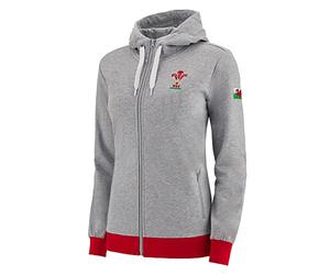 Macron Women's Wru Merch Ca Lf Female Full Zip Hoody Gry Mel T Shirt, Grey, 10 UK