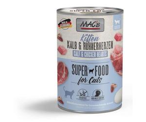 Mac's Cat Food Grain-Free Kitten Veal & Chicken Hearts 6 x 400 g