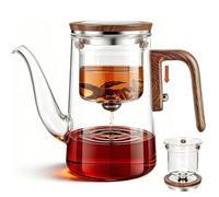 MACTANO Enchant Tea Pot, Magic Witchcraft Enchanted Long Spout Glass Teapot with Strainer -800ML