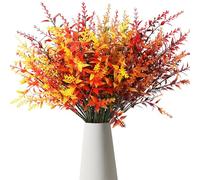 MACTING 8 Bunches Autumn Flowers Artificial, Maintenance Free Artificial Autumn Flowers, Realistic Artificial Plants Outdoor, Non Fading, Autumn Decorations for Home, Outdoor, Garden, Dining Table