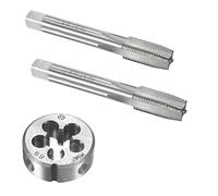 Mactoom 14mm x 1.5 HSS Metric Tap and Die Set Right Hand Thread,Tapping DIY Tool 3pcs (M14 x 1.5mm)