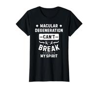 Macular Degeneration Can't Break My Spirit Value Graphic T-Shirt, Women, Black, M