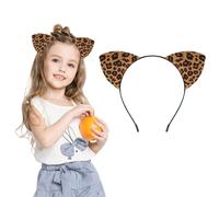 Macute Cute Leopard Cat Ears Headband for Party Celebrations Halloween Trips cosplay Animal Ears Handband for Halloween Costume Cosplay or Party Decoration
