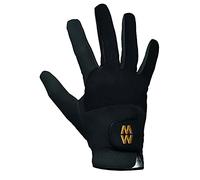 MacWet Mens & Ladies 1 Pair Short Mesh Sports Gloves - Black 6.5