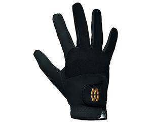 MacWet Mens & Ladies 1 Pair Short Mesh Sports Gloves - Black 8