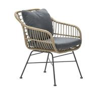 macy aluminum frame fabric dining chair in mystic grey