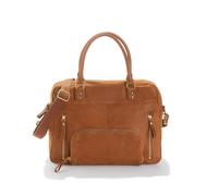 Macy Leather Handbag with Multiple Pockets and Zip Fastening camel