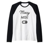 Macy Mode On Name Raglan Baseball Tee