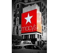Macy's Times Square Photograph in New York City United States of America USA Portrait Photo B/W Picture Art Print or Poster (8"x12")