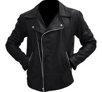 Mad 4 Fury Road Movie Costume - Tom Australian Distressed hardy Brown Max Biker Jacket - Motorcycle Leather Jacket for Mens (UK, Alpha, M, Regular, Regular, Black - Max)