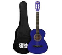 Mad About MA-CG04 Classical Guitar, 1/4 Size Blue Classic Guitar - Colourful Spanish Guitar with Carry Bag, Strap, Pick and Spare Strings