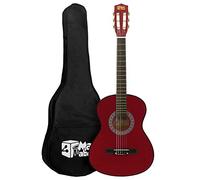 Mad About MA-CG05 Classical Guitar, 1/4 Size Red - Colourful Spanish Guitar with Carry Bag, Strap, Pick and Spare Strings