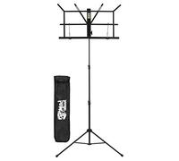 Mad About MS02 Folding Music Stand - Easy Folding Portable Sheet Music Holder with Carry Bag, Black