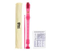 Mad About REC01 Descant Recorder, Soprano School Recorder with Bag, Cleaning Rod and Fingering Chart, Pink