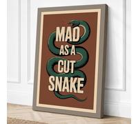 Mad as a Cut Snake Vintage Canvas Wall Art Print 24x16 Inch (61 x 41 cm)