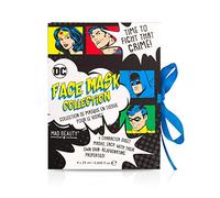 Mad Beauty DC Comics 4 Face Mask Collection Gift Set (Batman, Robin, Superman & Wonder Woman)