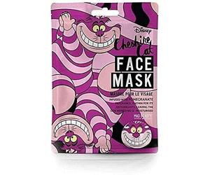 MAD BEAUTY DISNEY Alice in Wonderland Cheshire Cat Face Masks Set, Pomegranate Infused Sheet Masks with Antioxidants, Refreshes, Softens, Moisturizes
