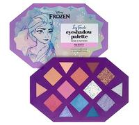 MAD BEAUTY Disney Frozen Elsa Icy Touch Eyeshadow Palette, 10th Anniversary, Fourteen Shades Plus Glitter Toppers, Cosmetic Gifts