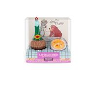 Mad Beauty Disney Lady and the Tramp Lip Balm Duo, Vanilla and Strawberry Fragrance, 1.5g and 5g