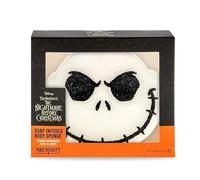MAD Beauty Disney Nightmare Before Christmas Infused Face-Shaped Sponge, White, Plastic, Polyester, Coconut Fragranced Soap