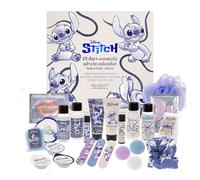 MAD Beauty Disney Stitch Advent Calendar with 24 Make-Up & Cosmetic Products, Wellness Advent Calendar for Women with Face Mask, Body Lotion, Hair Scrunchie, Christmas Calendar Beauty
