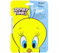 Looney Tunes Tweety Cartoon Sheet Mask | Mad Beauty | Funny Character for Gift, Passionfruit, Cosmetic Skincare, Aloe Vera