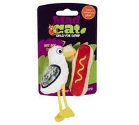 Mad Cat Catnip & Silvervine Bird Crinkle Cat Toy, Hotdog Thief, Pack of 2 | Plush Interactive Cat Toy with Realistic Sounds | Ideal for Tossing, Batting, Kicking, and Cuddling for All Cats