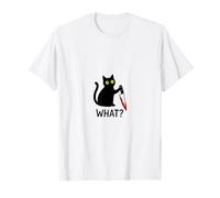 Mad cat Funny Comic Illustration T-Shirt
