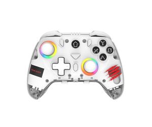 MAD CATZ C.A.T 17 Wireless Gaming Controller for PCS Switch/Switch 2 iOS & Android, Gamepad,Hall Effect Stick & Trigger,RGB Lighting,Metallic Rear Triggers Remappable Buttons,with Charging Dock