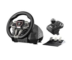 Mad Catz M.2.X. PRO Force Feedback Racing Wheel with 3 Pedal Set and Six Speed Gear Shifter - GRPCCAINBL000-0