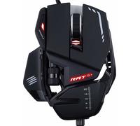 Mad Catz R.A.T 6+ Wired Optical Gaming Mouse - 12K DPI, Customizable 11 buttons, Weight and Size, Black - MR04DCINBL000-0