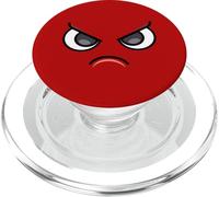 Mad Cranky Face - Funny Cartoon Red PopSockets PopGrip for MagSafe