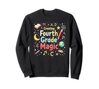 MAD Creating Fourth Grade Magic Sweatshirt, Adult Unisex, Black, S